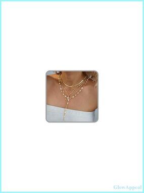 Long Layered Cross Necklace Pearl Bead Y Necklace Statement Jewelry